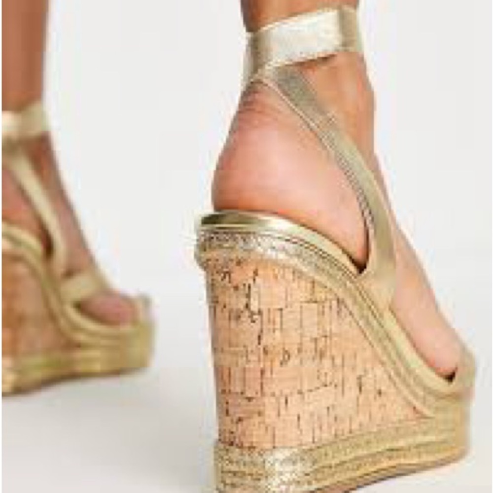 ASOS Gold Wedge Sandals